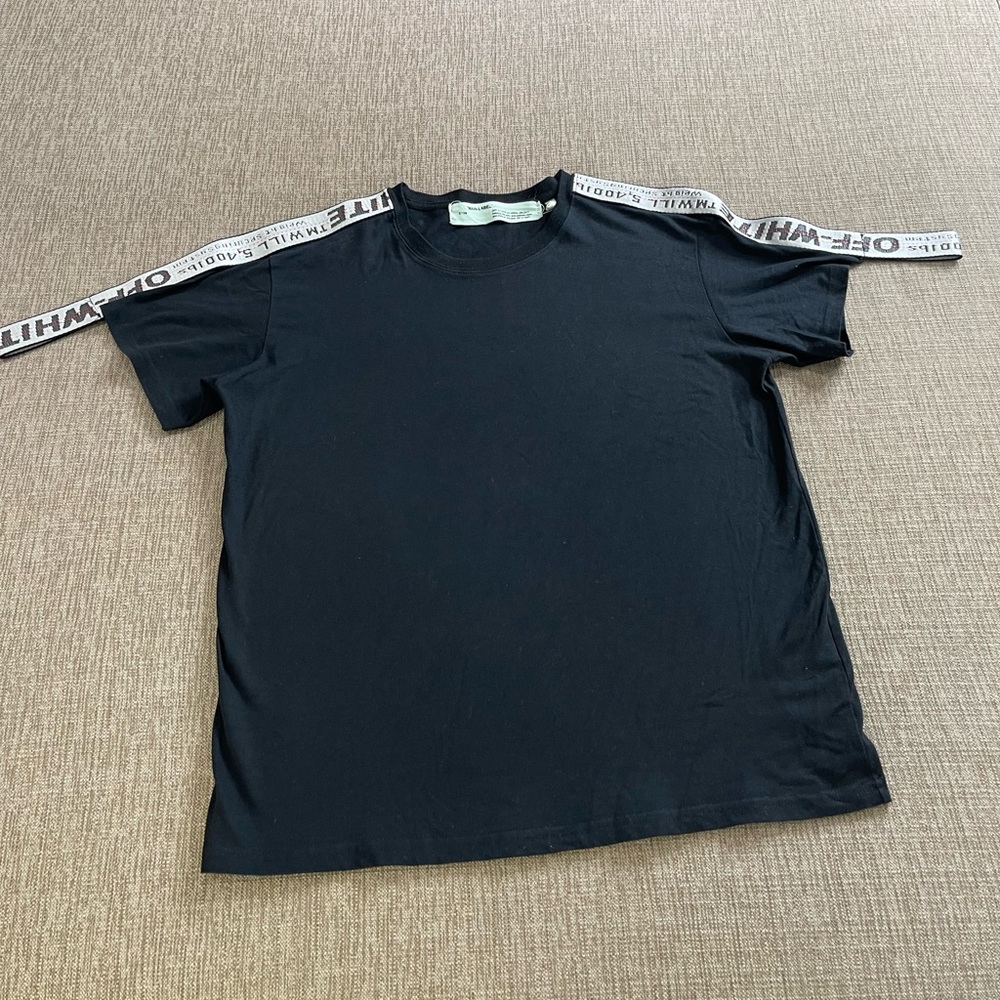 Off White 2014 Collection Logo-Tape Performance T-Shirt